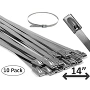 ELECTRIDUCT Stainless Steel Cable Ties- 14" x 10 Pieces CT-ED-SS-14-10